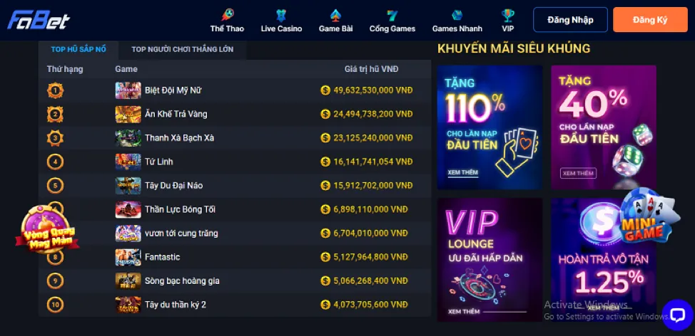 Cá cược thể thao trực tuyến bj388 casino